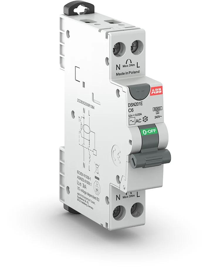 ABB Einphasen RCBO 25A 30mA 6kA C-Kurve - 2CDB352501R1254