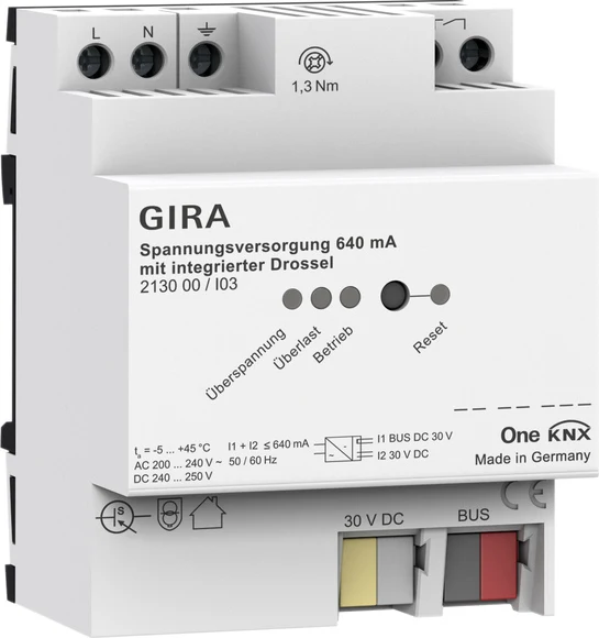 Gira One KNX Stromversorgung 640mA Mit Integriertem Drossel - 213000