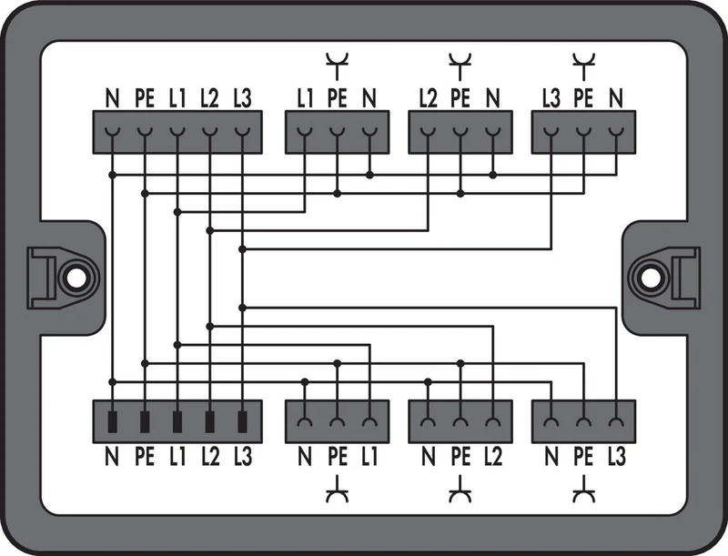 WAGO Verteilerdose Drei Phasen Zu Einem Phasen Konverter - 899-631/100-000