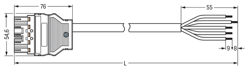 Wago Vorgefertigtes 5-Poliges Verbindungskabel 3M - 771-8985/207-303