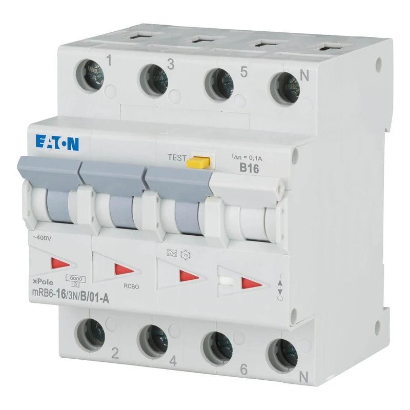 Eaton MRB6 RCBO 16A 100mA 3P+N B-Charakteristik 6kA - 120654