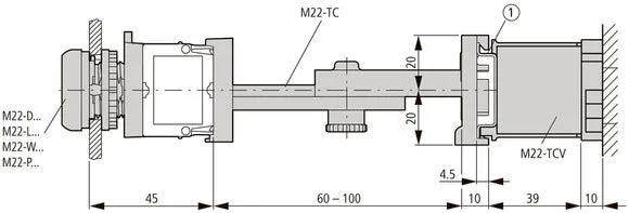Eaton M22-Ta Teleskopischer Adapter - 226161
