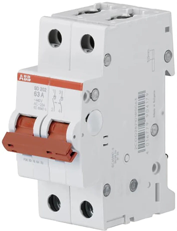 ABB 2-Pole Schalter Trennschalter 16A 440VAC 25kA - 2CDD282101R0016