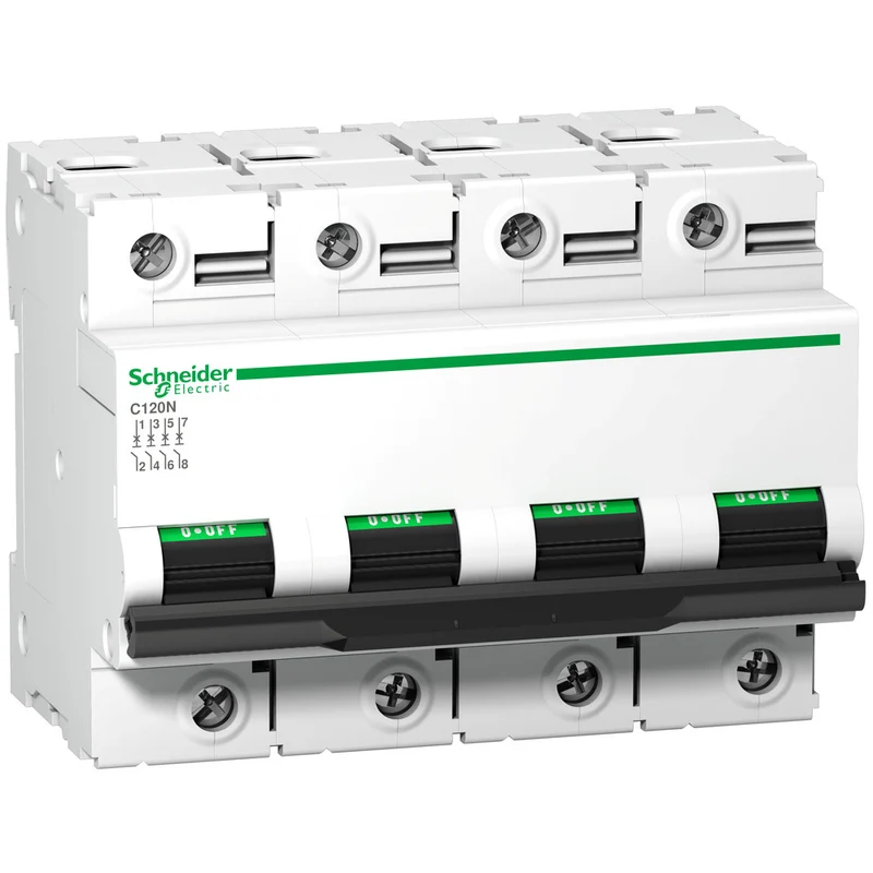 Schneider C120N 4P 100A Schutzschalter B-Eigenschaft - A9N18354