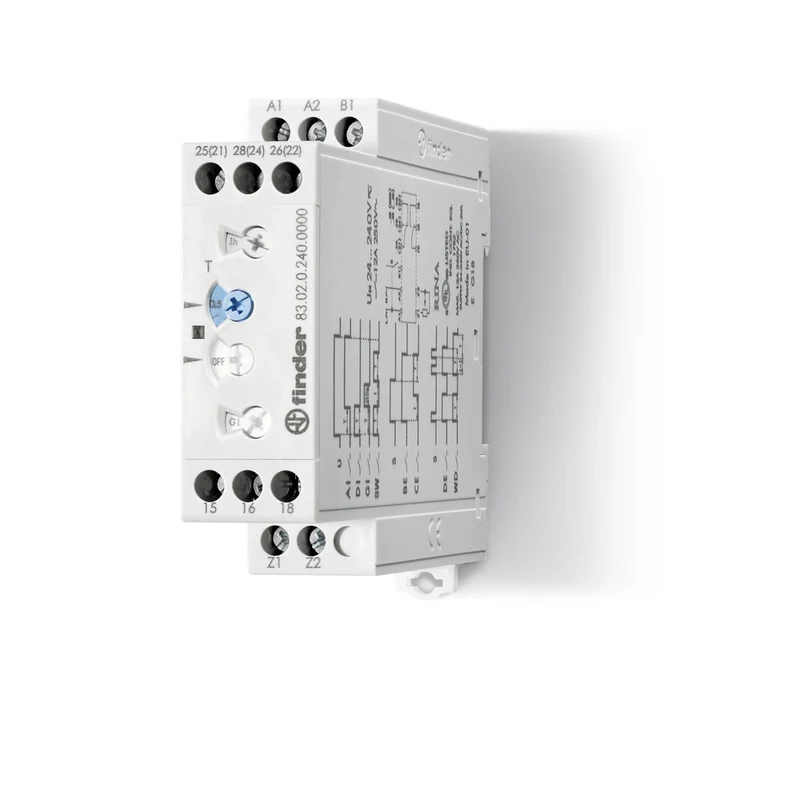 Finder 83 Serie Multifunktionszeitschaltuhr Relais 24-240V AC/DC - 83.02.0.240.0000