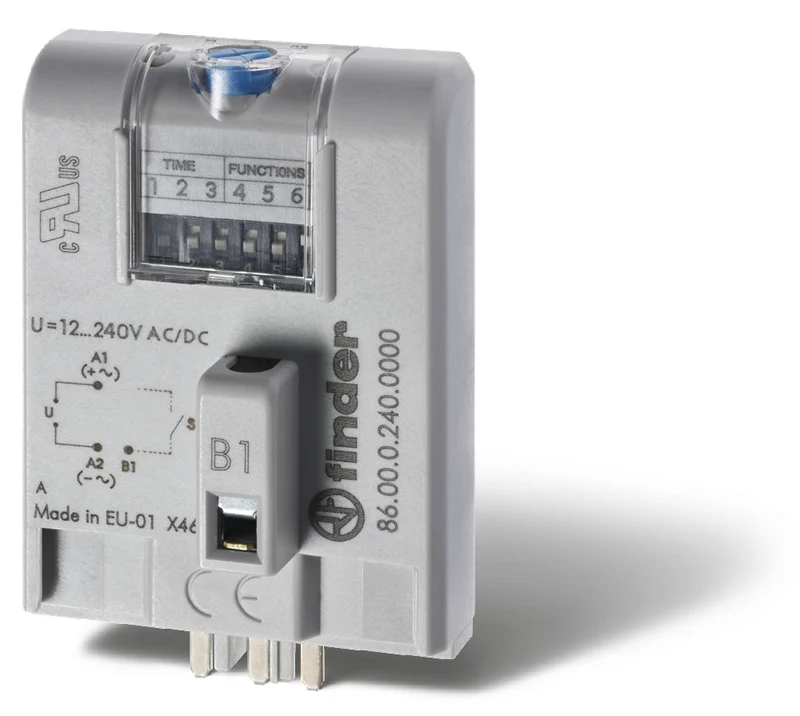 Finder 86 Serie Multifunktions-Timer-Modul 12-240V AC/DC - 86.00.0.240.0000