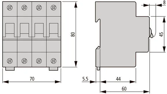 Eaton Faz 3P+N Mcb Leitungsschutzschalter 20A B-Kurve 15kA - 278950