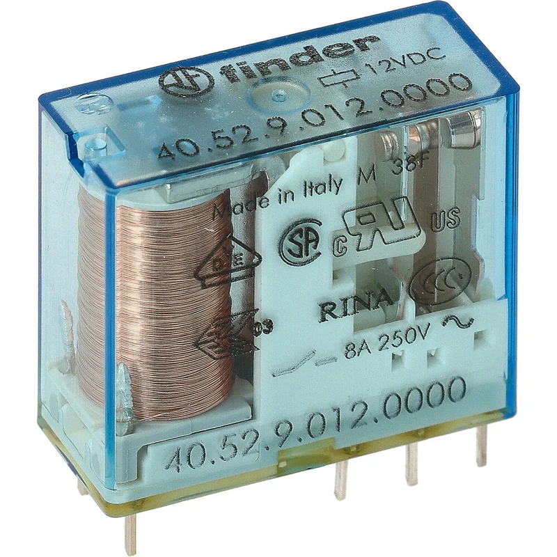 Finder 40.52 PCB Relais 12VDC 2CO 8A AgNi - 40.52.9.012.0000