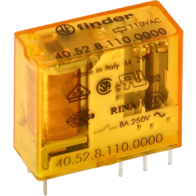 Finder 40.52 PCB Relais 8A 110VAC 2CO AgNi - 40.52.8.110.0000