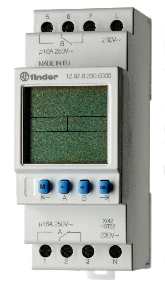 Finder Digitaler Astro Zeitschalter 2 Kanäle 16A 230V AC - 12.92.8.230.0000