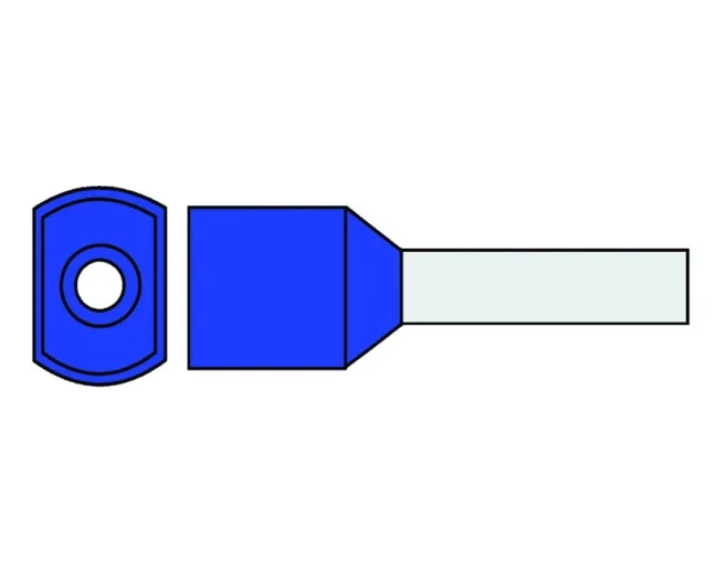 Zwillingsdraht-Ferrule 16mm² Blau DIN Isoliert - 727560 [50 Stück]