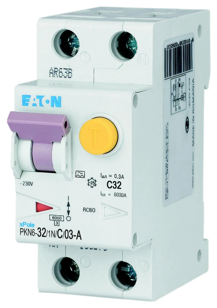 Eaton PKN6 32A 300mA RCBO Sicherungsautomat 1P+N - 236739