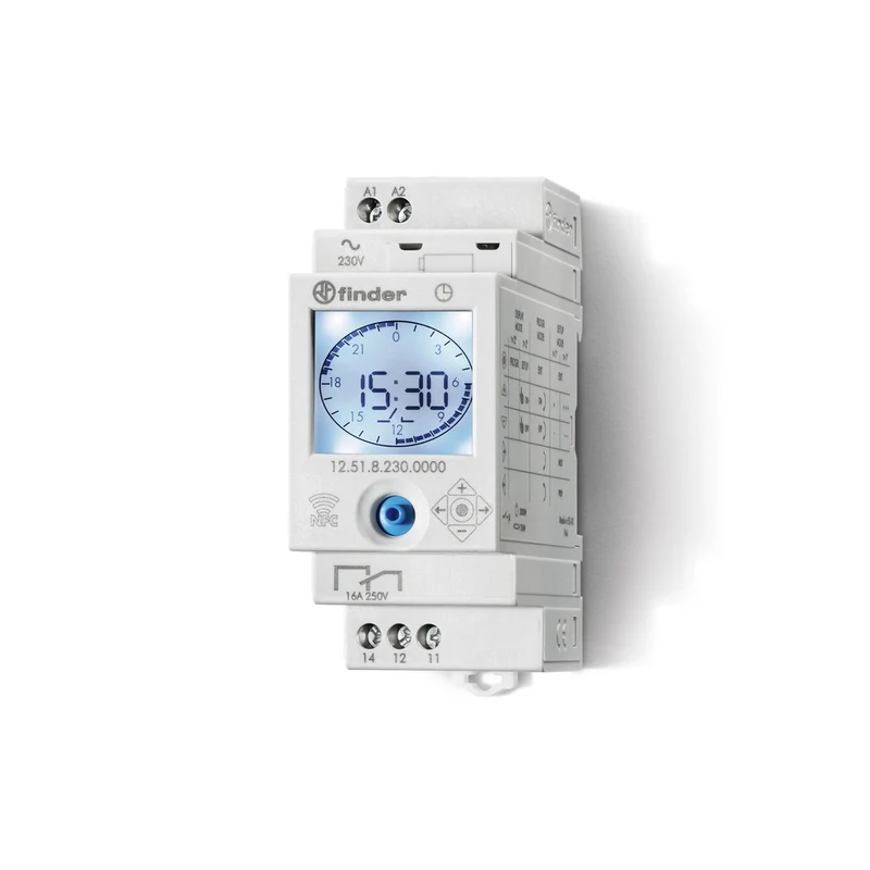 Finder Digitaler Zeitschalter 16A 230V DIN Schienen Programmierer - 12.51.8.230.0000