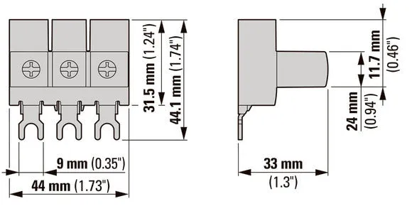 Erweiterungsanschlussblock 3 Polig 25mm² Für PKZM0 - 262518