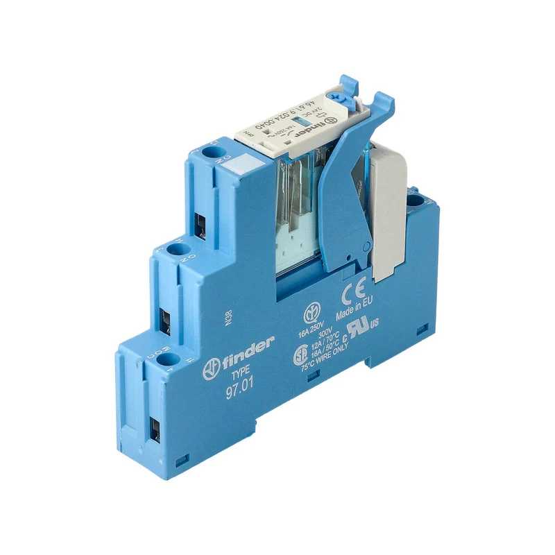 Finder 4C Schnittstellenrelaismodul 16A 24VDC Mit LED - 4C.01.9.024.0050