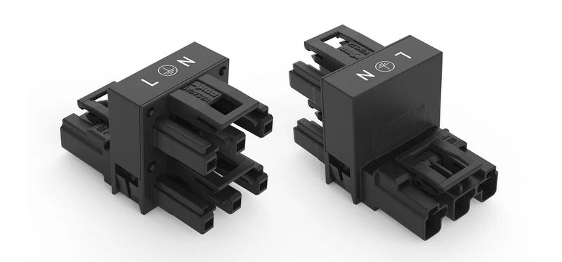 Wago 770-636 3-Poliger H-Verteilerstecker Schwarz - 770-636