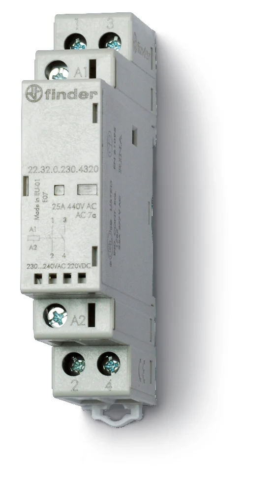Finder 25A Modularer Schütz 2NO 24V AC/DC - 22.32.0.024.4320