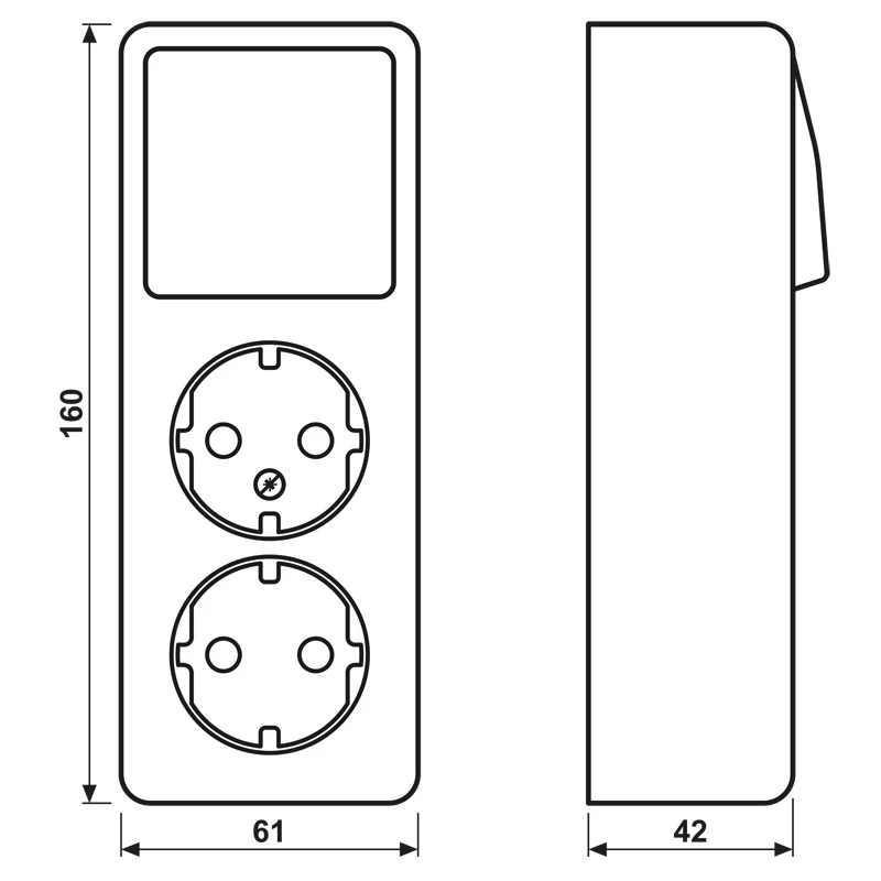 Jung Ap600 Doppelsteckdose Schalterkombination Weiß - 626A
