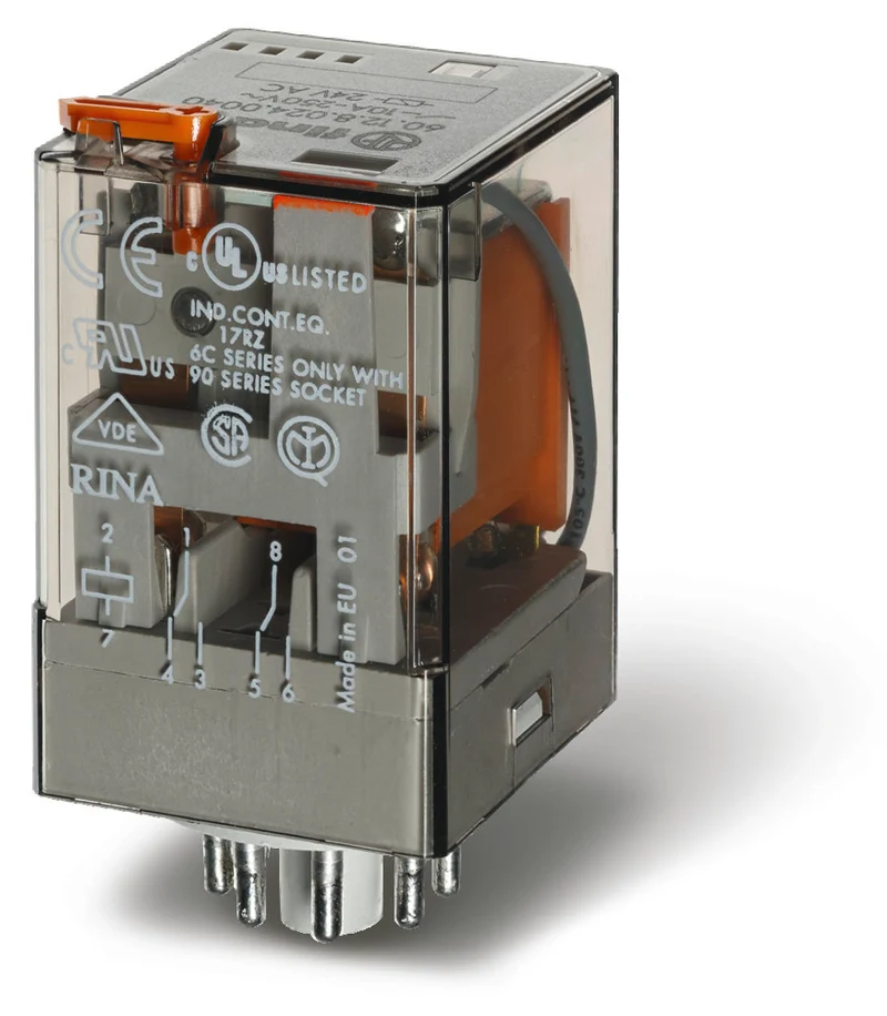 Finder Industrielles Relais 230V AC 10A Doppel CO Kontakt - 60.12.8.230.0040