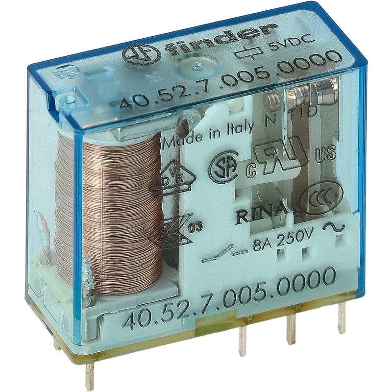 Finder 40.52 PCB Relais 5VDC 8A Dual CO Kontakt - 40.52.7.005.0000