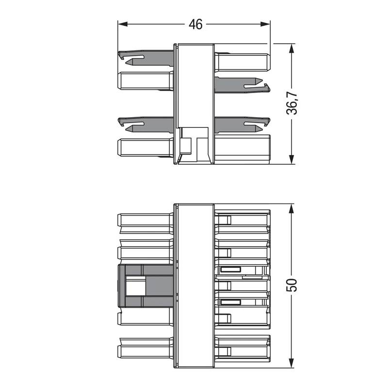 Wago 770-618 5-Poliger Verbindungsstecker 3-Wege Blau - 770-618
