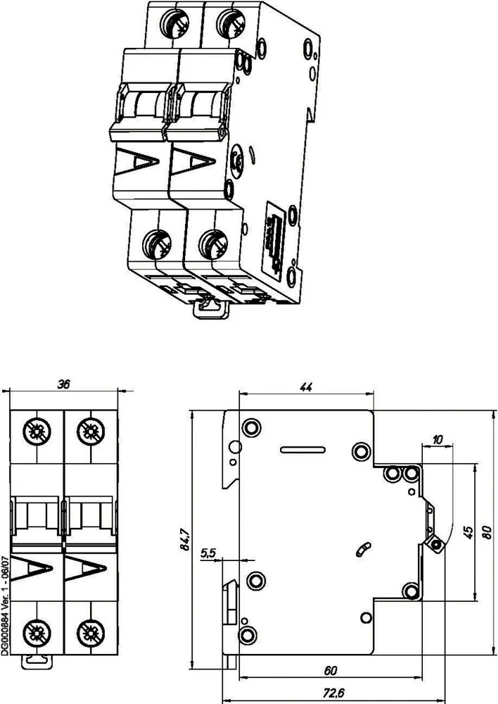 Eaton Faz-B25/2 Industrieller Mcb 25A 2P B-Charakteristik - 278736