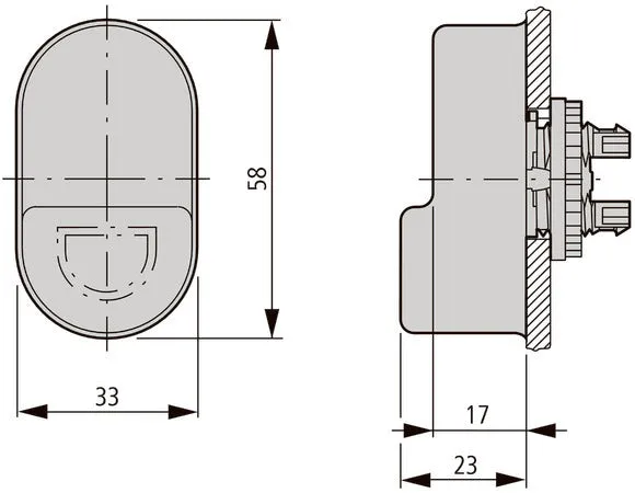 Eaton M22-T-DD Doppelaktuator Schutzmembran - 216396