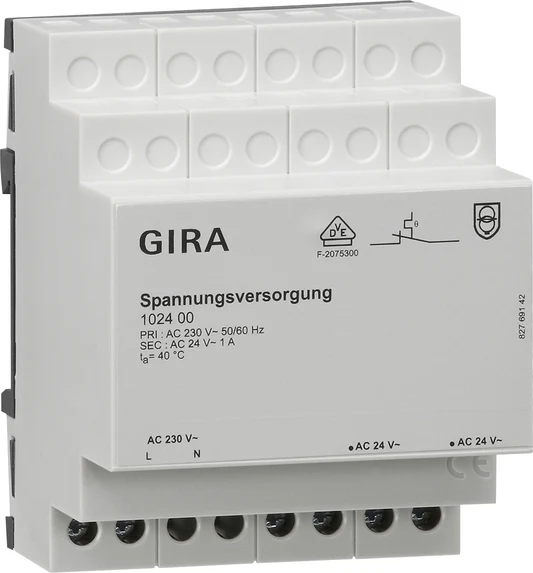 Gira AC 24V 1A Stromversorgung Für Wetterstation DIN - 102400