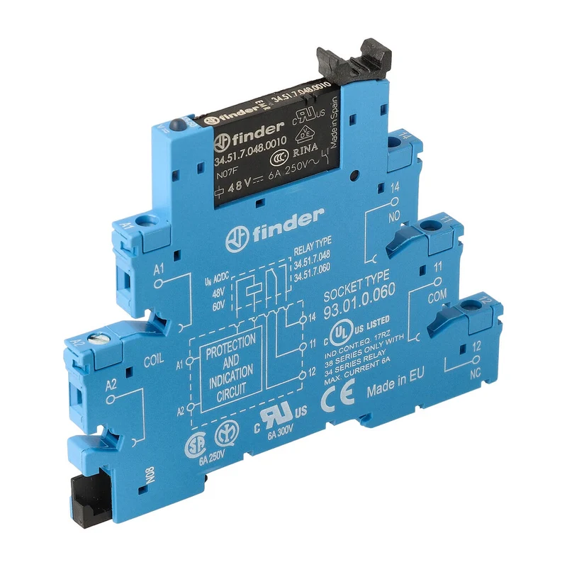 Finder 38.51 Schnittstellenrelais-Modul 6A 48V AC/DC - 38.51.0.048.0060