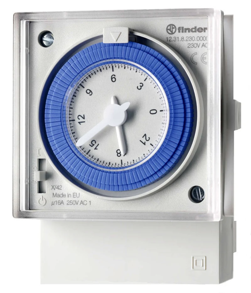 Finder 72Mm Frontmontage Tageszeitschaltuhr Schalter 16A 230VAC - 12.31.8.230.0000