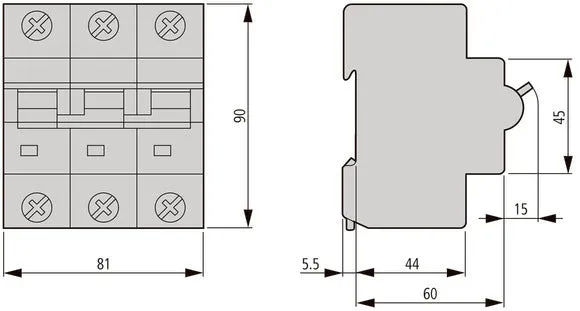 Eaton 80A 3P+N Sicherungsautomat C-Eigenschaft 25kA - 211803