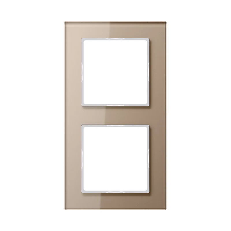 Jung A-Creation Doppelglas Abdeckung Rahmen Champagne - AC582GLCH