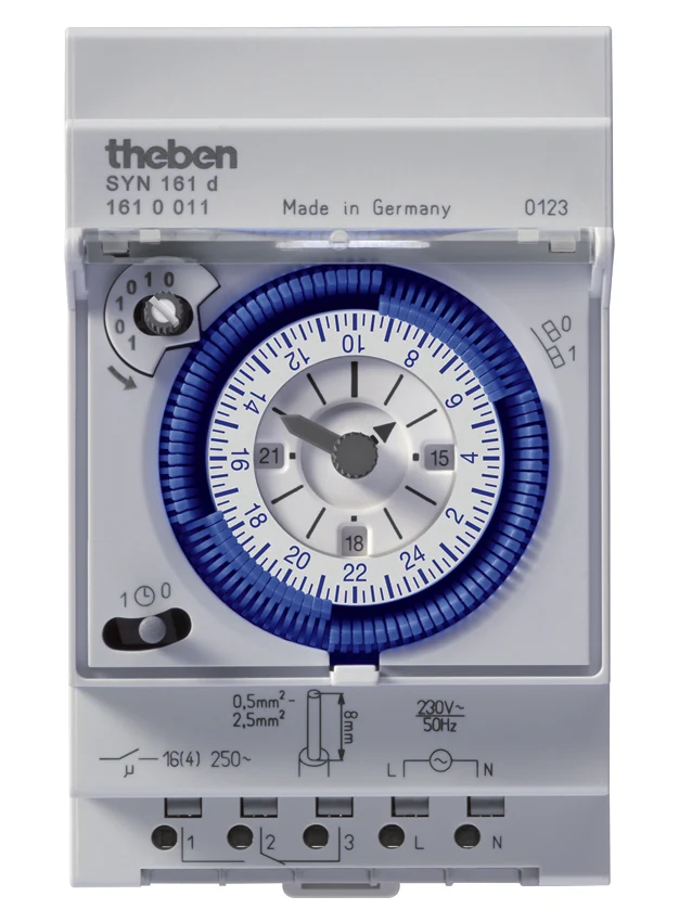 Theben Syn 161D Analog Din Schienen Zeitschalter - 1610011