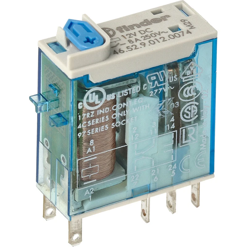Finder 46 Serie Industrielles Miniaturrelais 12VDC 8A DPDT - 46.52.9.012.0074