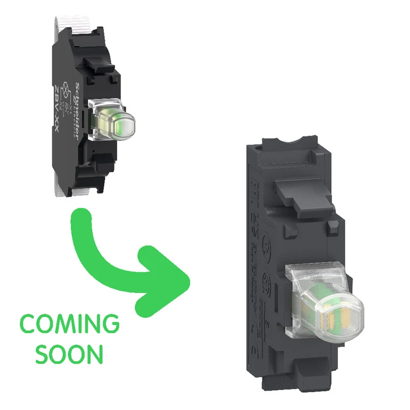 Schneider Electric Weißer LED Block 24V AC/DC Federanschluss - ZBVB15