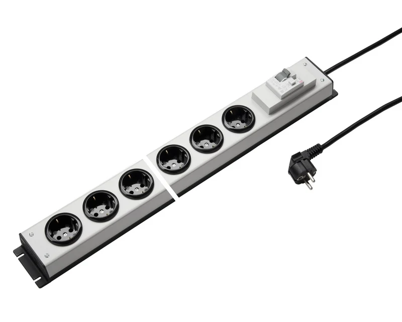 Martin Kaiser Steckdosenleiste 10-Wege 16A Erdschluss 3M Kabel (Europäische Steckdose) - 1037ZL10L-SW3 [10 Stück]