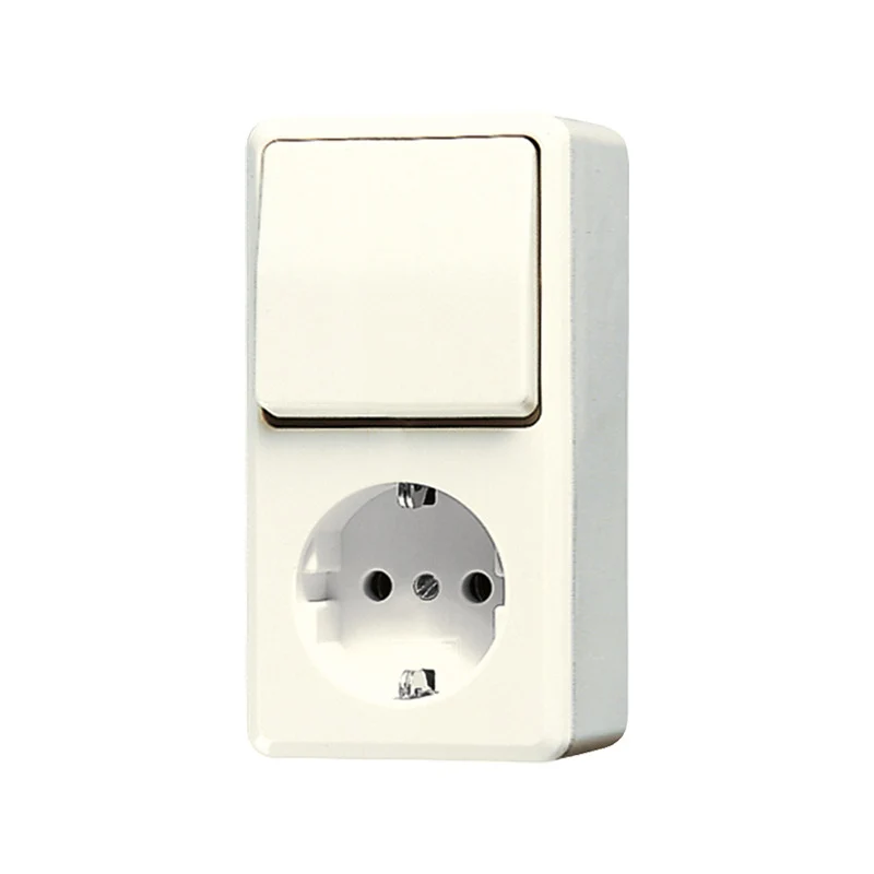 Jung Ap600 Kombinierter Schalter Steckdose Weiß - 676A