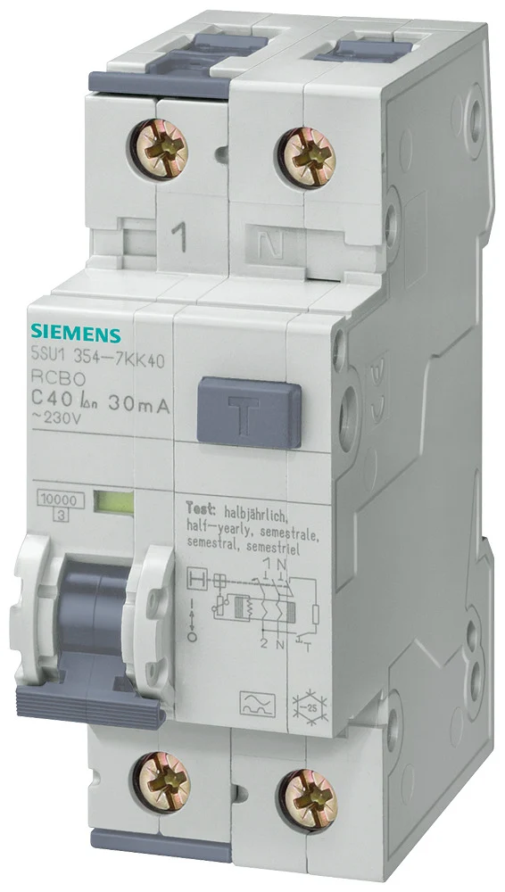 Siemens Sentron 5Su1 10A Rcbo Stromschutzschalter - 5Su13547Kk10