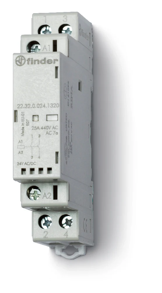Finder 22.32 Modularer Schütz 25A 24V DC/AC 2NO - 22.32.0.024.1320
