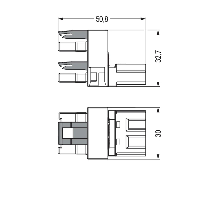 Wago 770-634 H-Verbindungsstecker 3-Polig Schwarz - 770-634