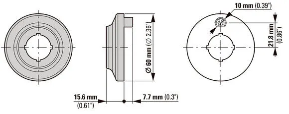 Eaton M22 LED Beleuchteter Ring 60mm 24VAC/DC Gelb - 121477
