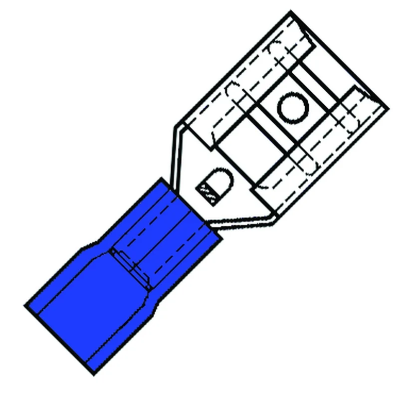 Isolierte Weibliche Flachsteckverbindung 4.8x0.8mm Blau Nylon - 152030 [100 Stück]