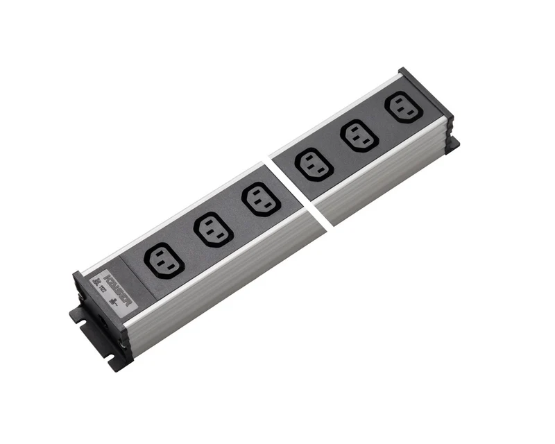 Martin Kaiser 4-Wege-Steckdosenleiste IEC-Steckdose C13 70 Grad 10Amp - 1122/4l-sw [10 Stück]