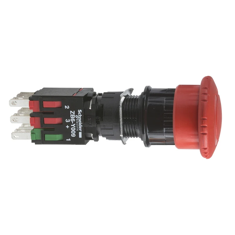 Schneider Electric 30mm Not-Aus-Taste 1NO 2NC - XB6AS8349B