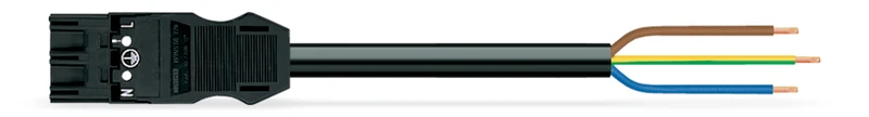 Wago Vorgefertigtes 3-Poliges Verbindungs Kabel 3M Schwarz - 771-9993/207-301