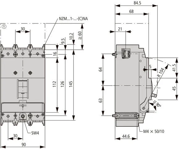 Eaton N1-63 Drei Pol Schalter Trennschalter 63A - 259143