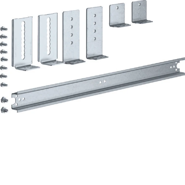 Hager Universal DIN Schiene Montage 500mm Stahl 2 Feld Kit - UZ02B3