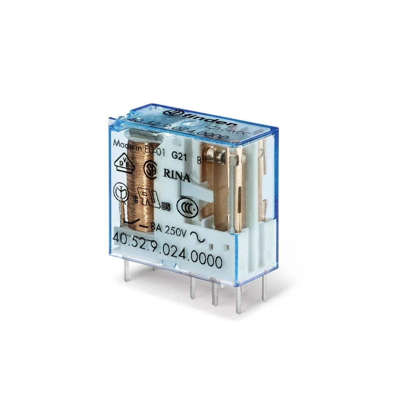 Finder 40.52 PCB Relais 2CO 8A 24VDC - 40.52.9.024.0000