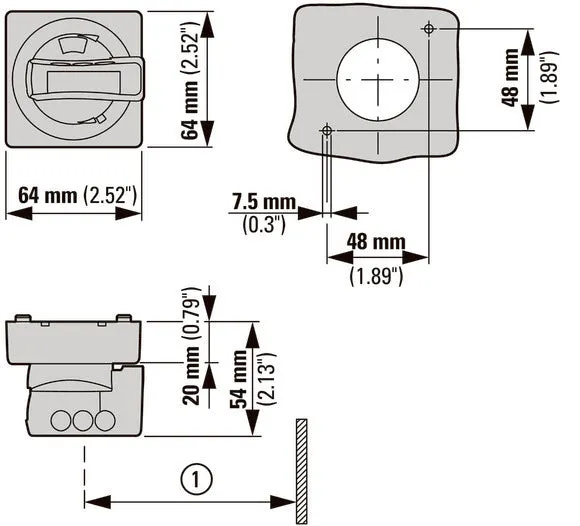 Eaton PKE-XH Türkupplung Drehgriff Schwarz - 142416