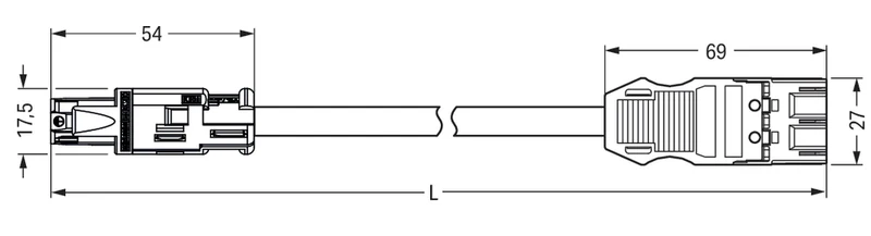 Vorgefertigtes MIDI Kabel 3x1.5mm ECA Buchse Zu Stecker - 774-9973/1506-205